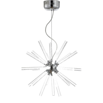Soyuz 19.5" Adjustable Integrated LED Starburst Metal/Acrylic Pendant - JONATHAN Y
